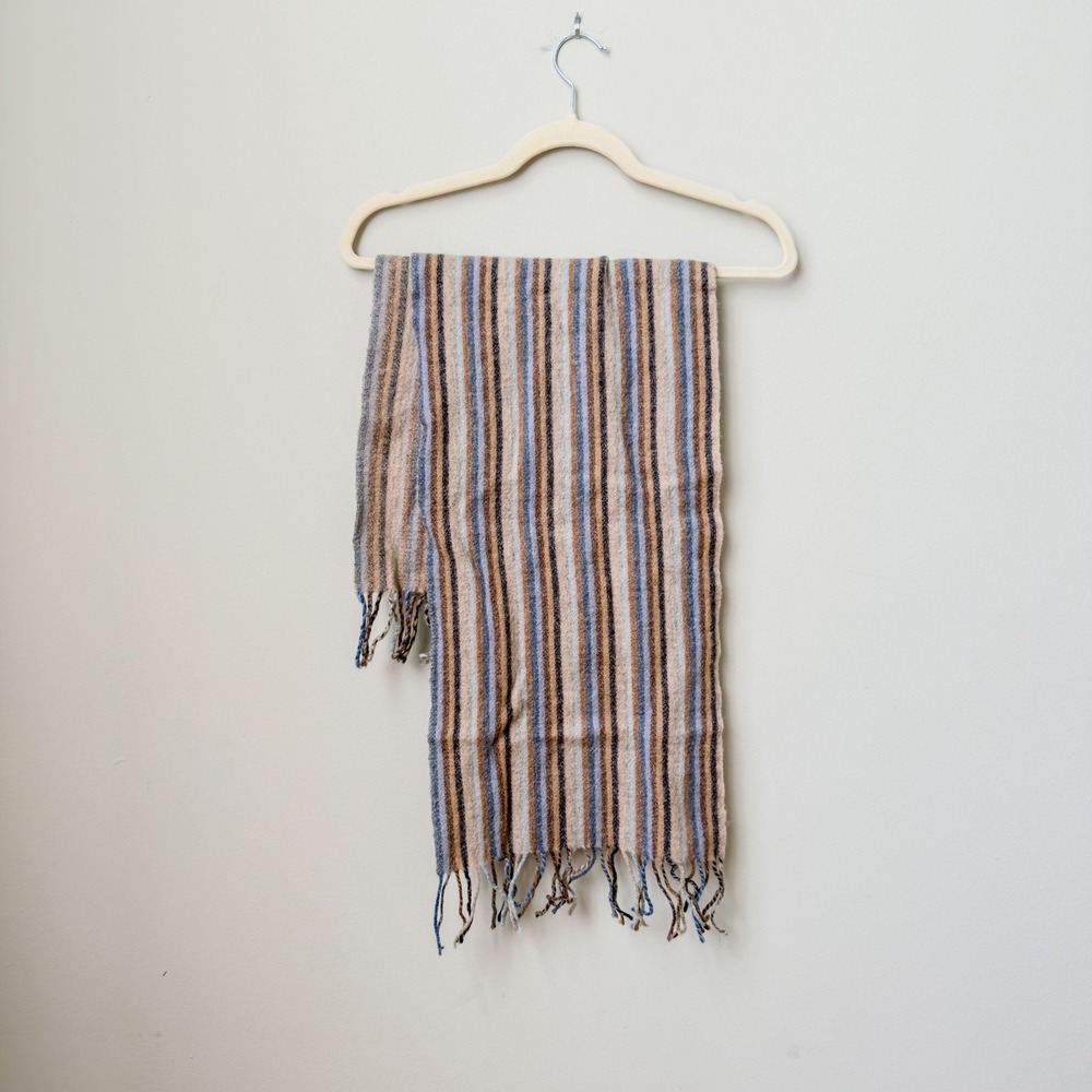 Vintage Striped Cozy Boho Wool Cashmere Scarf